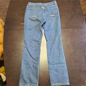 NFL Denim Baltimore Ravens Womens Flannel Lined Jeans The Safety Fit Blue 12L